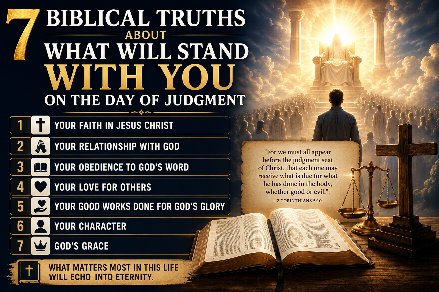 7 Biblical Truths About What Will Stand with You on the Day of Judgment