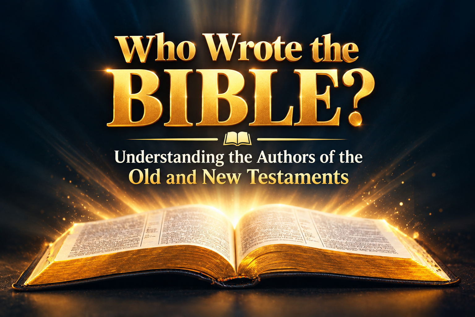 Who Wrote the Bible Understanding the Authors of the Old and New Testaments